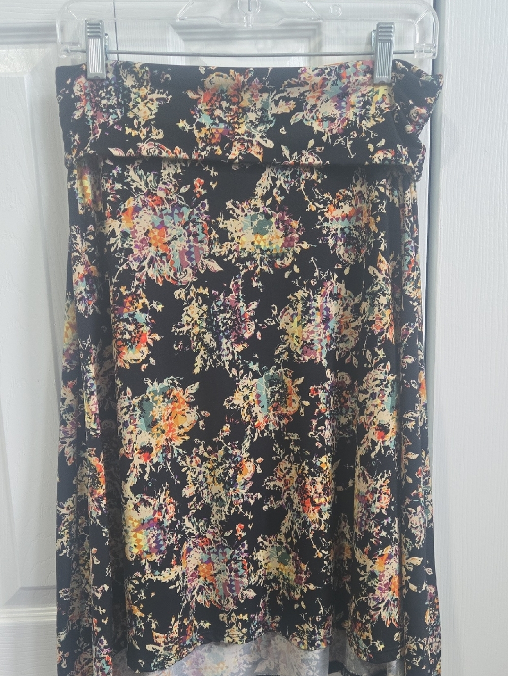 LuLaRoe Black Floral Azure Skirt